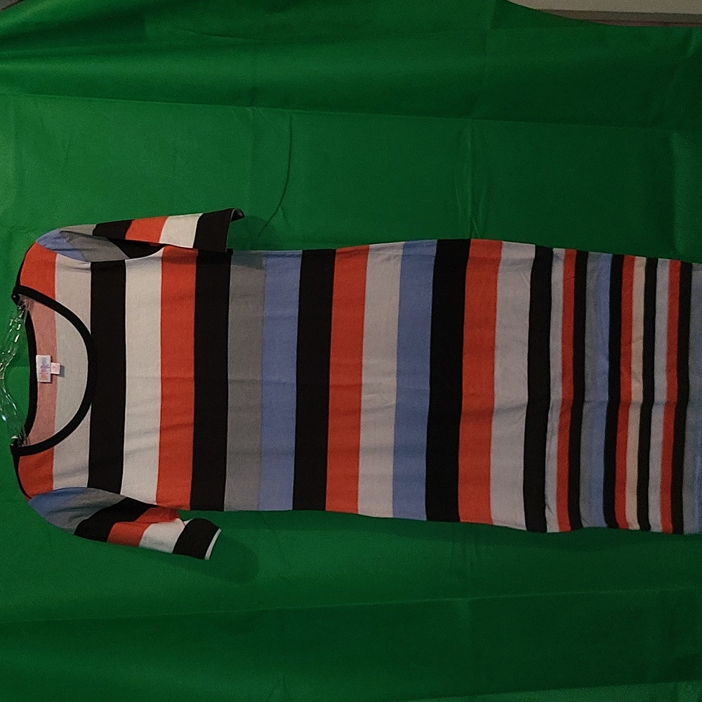 Lularoe striped Julia dress in size S